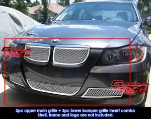 Fits BMW 325I/330I Stainless Steel Mesh Grille Combo 06-07 - Picture 1 of 2