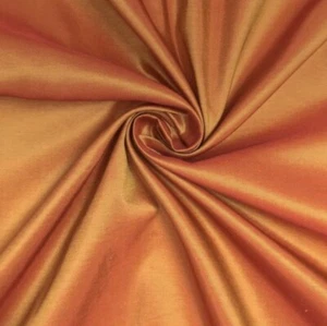 Orange Yellow Iridescent Taffeta Fabruc 60” Width Sold By The Yard - Picture 1 of 4