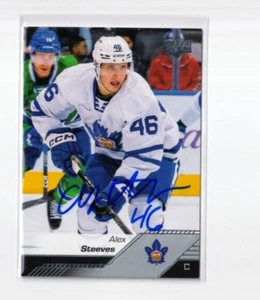 ALEX STEEVES autographed SIGNED '22/23 Upper Deck AHL card TORONTO MAPLE LEAFS - Picture 1 of 1