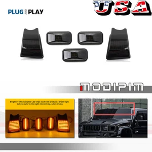 Lente ahumada ámbar LED techo cabina luz marcadora para HUMMER H2 SUV SUT 2003-2009 5 PIEZAS - Imagen 1 de 12