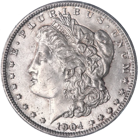 1904 O Morgan Silver Dollar About Uncirculated AU See Pics P510 Cover