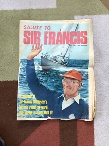 VINTAGE MAY 1967 SOUVENIR NEWSPAPER SALUTE TO SIR FRANCIS CHICHESTER SAILING - Picture 1 of 1