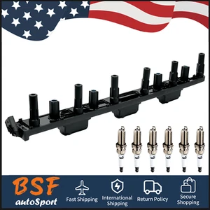 Ignition Coil + 4X Spark Plug OEM For Jeep Grand Cherokee TJ Wrangler 4.0L UF296 - Picture 1 of 12