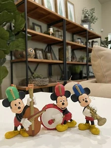 Walt Disney Company Vintage Mickey Mouse Marching Band Ornamente 3er Set - Bild 1 von 8