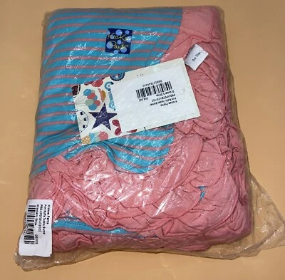 Kickee Pants Ruffle Toddler Blanket Strawberry Stripe New Free Ship Bamboo - Image 1 of 4