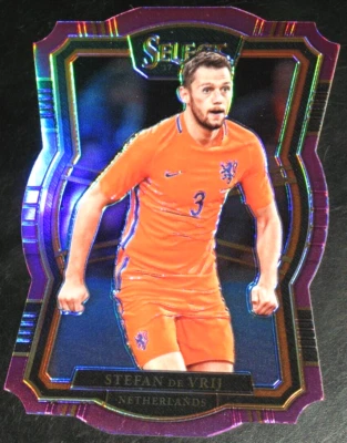 2017-18 Select Stefan de Vrij Purple Die-Cut Prizm # /149 Mezanino Holanda - Imagem 1 de 2