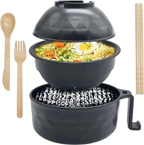 Microwave Ramen CookerRamen Bowl SetInstant Noodles Bowl with ChopsticksRapid - Picture 1 of 2
