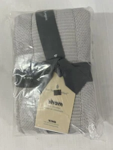 West Elm King Sham Silbergrau Neu mit Etikett! - Bild 1 von 4