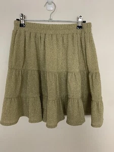 luck and trouble Gold Shimmer Tiered Skirt Size 8 RRP $59.95 - Picture 1 of 4