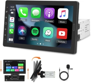 10.1" Single 1 Din Touch Screen Car Stereo Apple Carplay Android Auto MP5 Radio - Picture 1 of 22