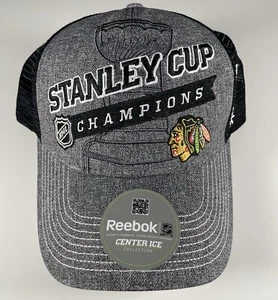 Reebok Chicago Blackhawks Center Ice NHL Stanley Cup Champions Mütze 2013 Hockey - Bild 1 von 9