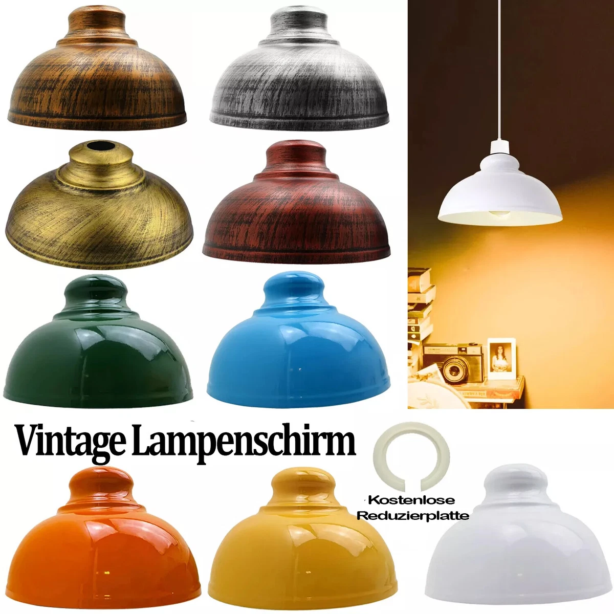 6 Stück Stoff Lampenschirme Silbergrau – Für E14 Birnen, Ca. 14,4 Cm Durchmesser