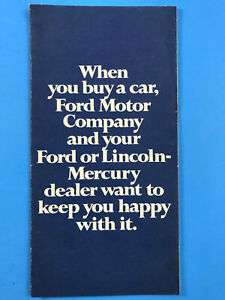 Ford Owners Brochure Manual Happiness Guarantee Warranty Original.