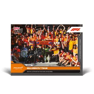 2024 TOPPS NOW FORMULA 1 McLAREN F1 TEAM # 42 SECURE 1-2 FINISH SINCE 2021 - Picture 1 of 2