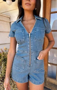 Neu mit Etikett Denim Ranch Strampler von Show Me Your Mumu - Bild 1 von 4