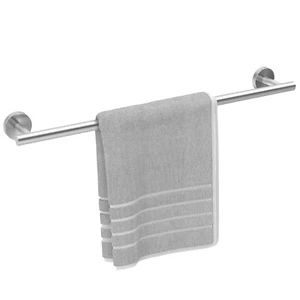 Brushed Nickel Towel Bar, 24 Inch Towel Rack for Bathroom Wall-Mounted, SUS304 - Picture 1 of 7