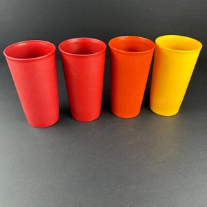 Menge 4 Vintage Tupperware 12 Unzen Stapelbecher Becher Ernte Farben 873 - Bild 1 von 12