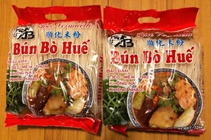 2 (Packs) VIETNAMESE THICK RICE VERMICELLI STICK BUN BO HUE 32 OZ PER PACK - Picture 1 of 3