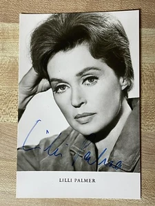 Lilli Palmer Autogramm signed Postkarte 3,5” x 5,5” - Bild 1 von 3
