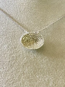 Links Of London Sterlingsilber Diamant konkav Anhänger - Bild 1 von 12