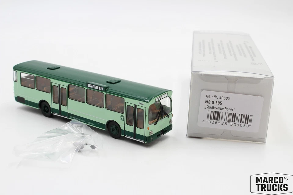 Brekina MB O 305 aus Bonn, moderne Farbgebung Nr. 50805 1:87 /BRN1490 - Bild 1 von 1