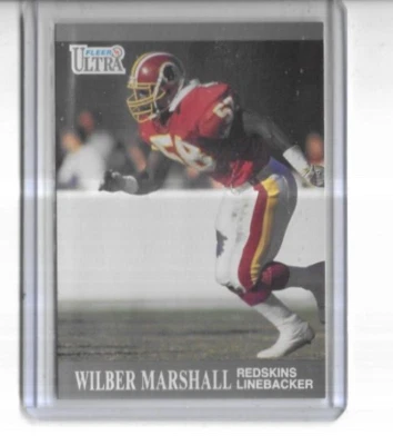 1991 Fleer Ultra Football #273 Wilber Marshall Washington Redskins - Image 1 of 2