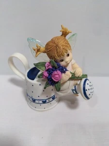 My Little Kitchen Fairies Bouquet Fairie  With Watering Can #106963 Enesco 2002 - Picture 1 of 9