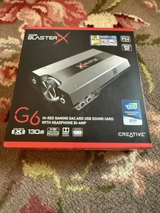 Creative Sound BlasterX G6 Extrernal Portable USB DAC Sound Card Gaming etc - Picture 1 of 3