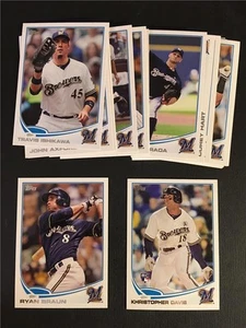 2013 Topps Milwaukee Brewers Team Set Series 1 2 Update 28 Cards Khris Davis RC - Picture 1 of 1