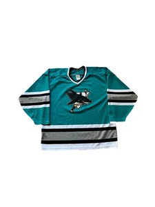 Vintage CCM San Jose Sharks türkis NHL Trainingstrikot Größe Large 90er - Bild 1 von 4