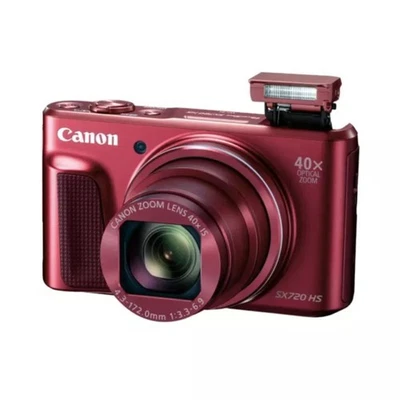 Canon PowerShot SX720 HS 20.2MP 40x Optical Zoom Wifi Compact Digital Camera Red - Image 1 of 4