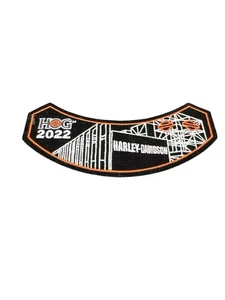 NEW 2022 HOG Harley Davidson Owners Group Patch Badge Jacket Wings Rocker Black - Picture 1 of 2