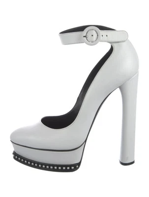 Zapatos de salón CASADEI Betty Citylight de cuero blanco con plataforma talla 8 IT 38 buen estado Foto 1 de 4