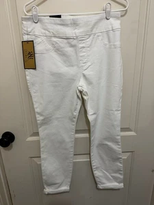Rock & Republic Women's Fever Capri White 14 Pull On - Picture 1 of 2
