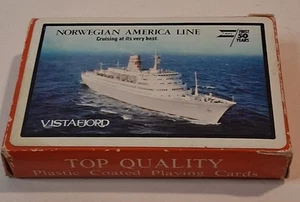 Vintage VISTAFJORD Norwegian America Line Fournier Playing Cards ~ Sealed - Picture 1 of 4