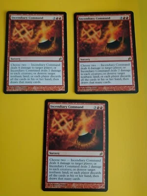 MTG Card. Incendiary Command x 3  Lorwyn Rare SOrcery - Image 1 of 4