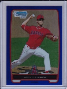 John Hellweg 2012 Bowman Chrome Blue Refractor #'d /250 Angels Johnny