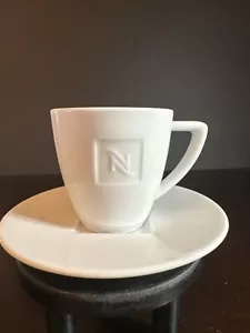 Nespresso White Porcelain Espresso Cup Mug & Saucer 50 ml/ 1.7 oz GERMANY - Picture 1 of 7