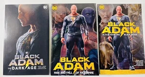 3 BLACK ADAM TPB'S DARK AGE / RISE AND FALL / JSA: BLACK REIN DC 2022 $68 PRECIO DE VENTA SUGERIDO POR EL FABRICANTE - Imagen 1 de 1