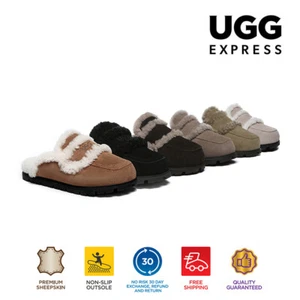 AUSTRALIAN SHEPHERD® UGG Slippers Women Sheepskin Wool Lined Soft Nonslip Remi - Picture 1 of 48