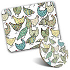 1 Mouse Mat & 1 Round Coaster Colourful Chicken Pattern Eggs Birds #170503