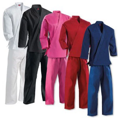 KANKU New Karate Uniform, Gi for Adult and Kids, black, white, blue, red, pink