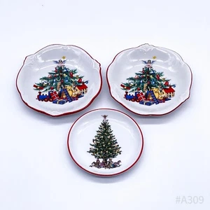 3er Set Vintage Porzellan Schalen mit Weihnachts-Motiven W. Germany | 3 Stück - Picture 1 of 12