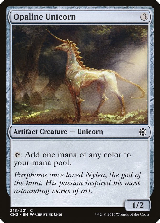 MTG Magic the Gathering Opaline Unicorn (213/234) Conspiracy Take the Crown LP - Image 1 of 1