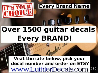 Any Brand Guitar Decal Headstock Decal Restoration Waterslide 280 Pick Any Two • 8.60€