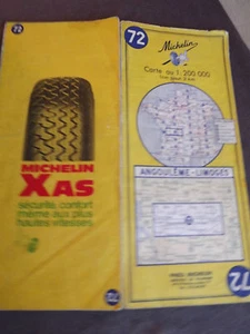 carte michelin 72 angouleme limoges 1970 - Foto 1 di 1