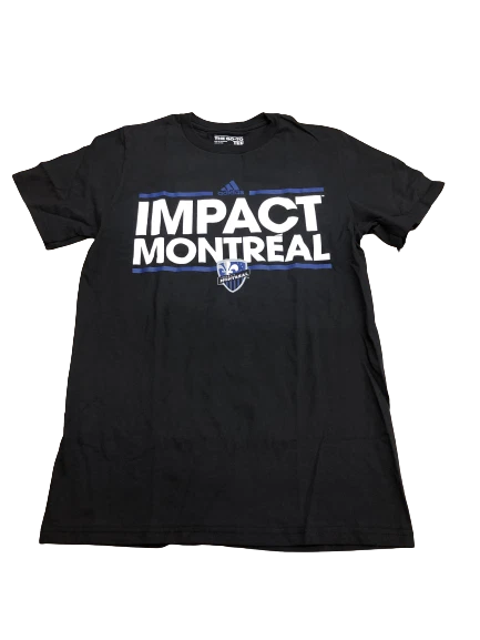Adidas MLS Impact Montreal Black Team T-Shirt Black/White Sz Small 3720a - Image 1 of 1