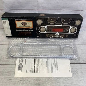 NOS Genuine Harley 1996-2013 Touring Chrome Radio Gauge Faceplate Trim 74612-06 - Picture 1 of 5