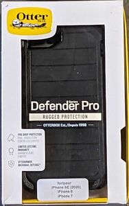 OtterBox Defender Pro Series Case and Holster For iPhone SE(2020-2022)/8/7-Black