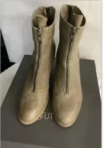 LD Tuttle Balance Soft Taupe Leather Ankle Double Zip Ankle Boots Gr. 39/US 8,5M - Bild 1 von 7